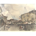 After Sir William Russell Flint, R.A., P.R.W.S. (1880-1969): Bastille Day, Patriotic France, a limit... 