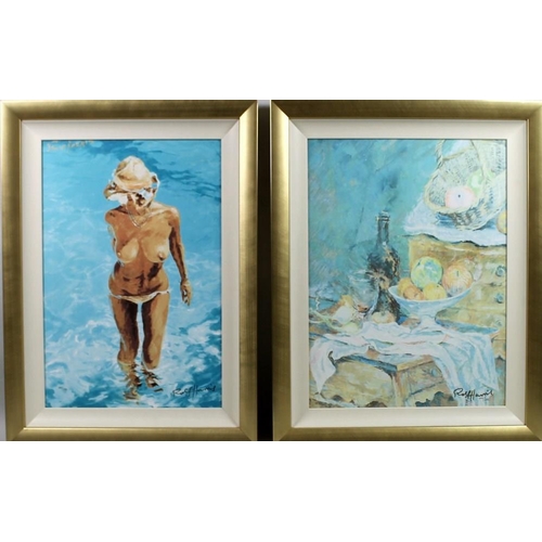 561 - After Rolf Harris (Australian, b. 1930): a pair of limited edition giclee prints on canvas, titled '... 