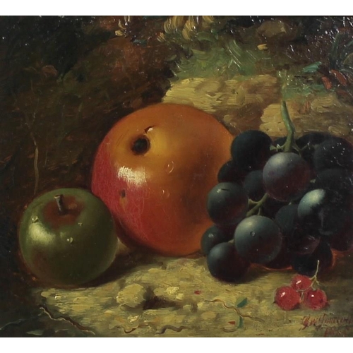 580A - G. W. Goodall (19th century): a still life study of fruit, oil on canvas, signed lower right and dat... 