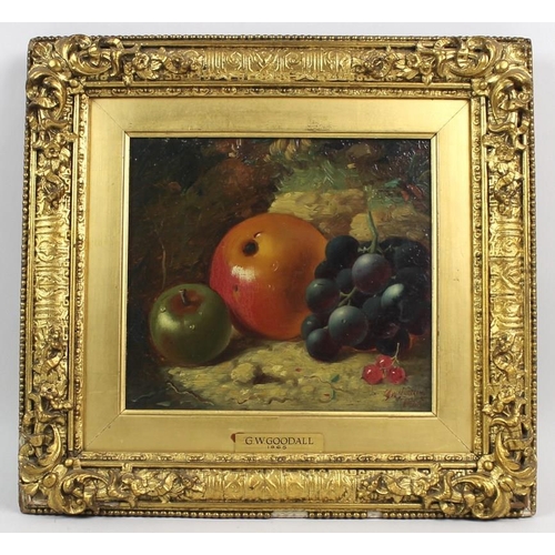 580A - G. W. Goodall (19th century): a still life study of fruit, oil on canvas, signed lower right and dat... 