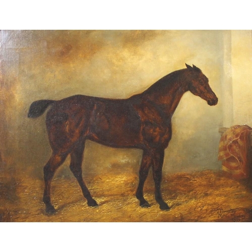 588 - Attributed to John (Junior) Ferneley, Melton Mowbray (British, 1815-1862): full equine portrait of a... 