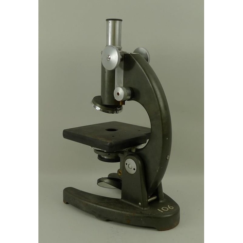 661 - A microscope, C Baker, number 39665, with J Swift and Son lend, W204, a Baker lens, x10, and slides,... 