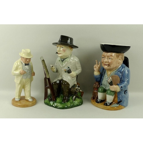 671 - A group of two Bairstow Manor Collectables Winston Churchill items, comprising Winston Rufus Toby Ju... 