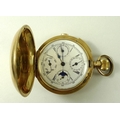 A late Victorian 18ct gold pocket chronometer watch, by R. C. Oldfield, Liverpool, with astronomical... 