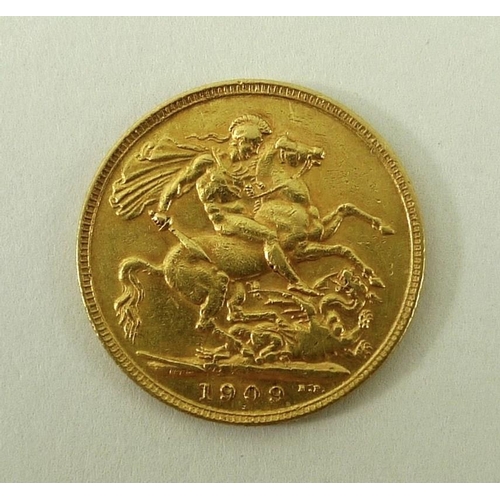 766 - An Edward VII gold sovereign, 1909.