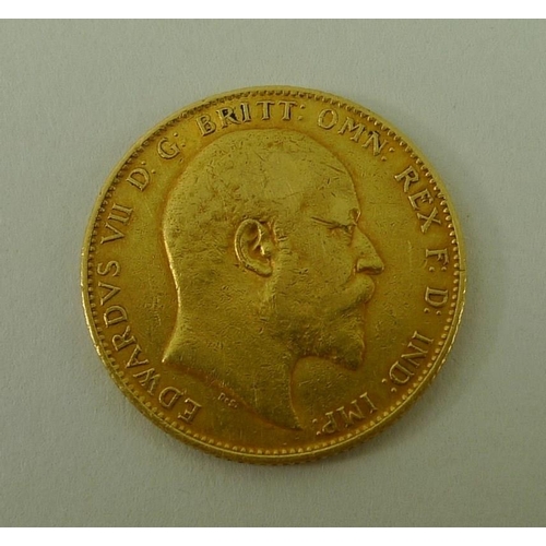 766 - An Edward VII gold sovereign, 1909.