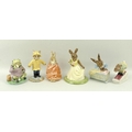 A group of four Royal Doulton figures from the Bunnykins range, comprising 'New Baby Bunnykins', num... 