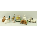 A group of Beswick animal figurines comprising a family of three ducks of graduated size, a vintage ... 