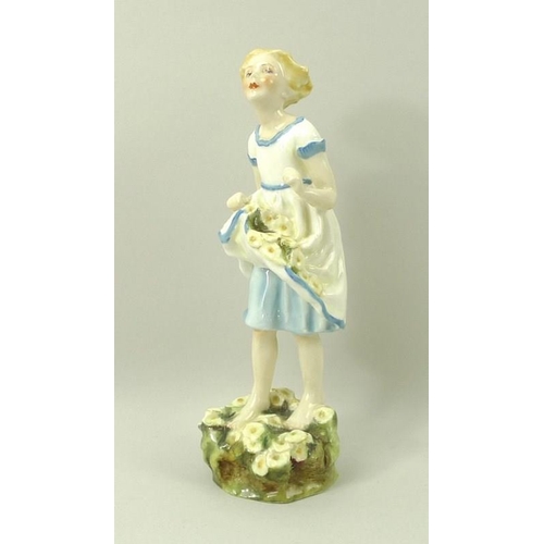 502A - A Royal Worcester figure 'The First Cuckoo', modelled by F G Doughty, shape number 3082, puce printe... 