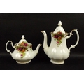 A Royal Albert part tea service, decorated in 'Old Country Roses' pattern, comprising tea pot, hot w... 