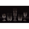 A collection of Edinburgh Crystal tableware, late 20th century, comprising eight champagne flutes, 1... 