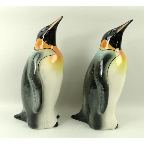 535 - A pair of Bovey Pottery figurines of King Penguins, 24cm. (2)