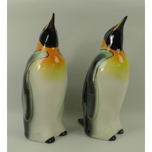 535 - A pair of Bovey Pottery figurines of King Penguins, 24cm. (2)