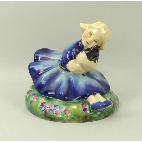 536A - A Royal Worcester figurine 'Pansy', modelled by Anne Acheson, circa 1935, No. 2930, puce printed mar... 