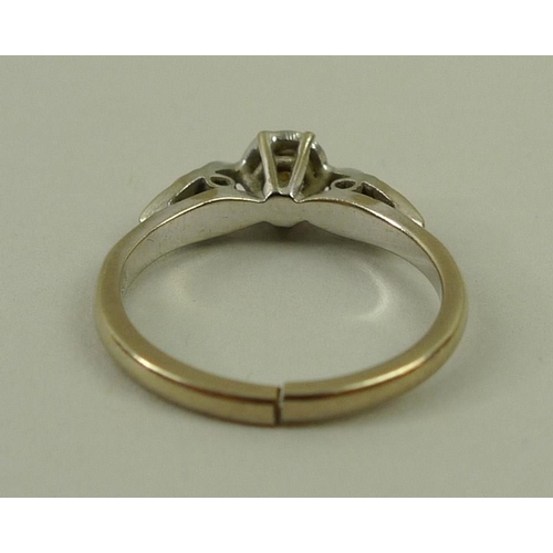 794 - An 18ct white gold and diamond solitaire ring, the diamond of approximately 0.25ct, size K, 2.7g.