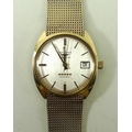 A Longines automatic gentleman's wristwatch, Admiral five star, the dial with baton numerals and dat... 