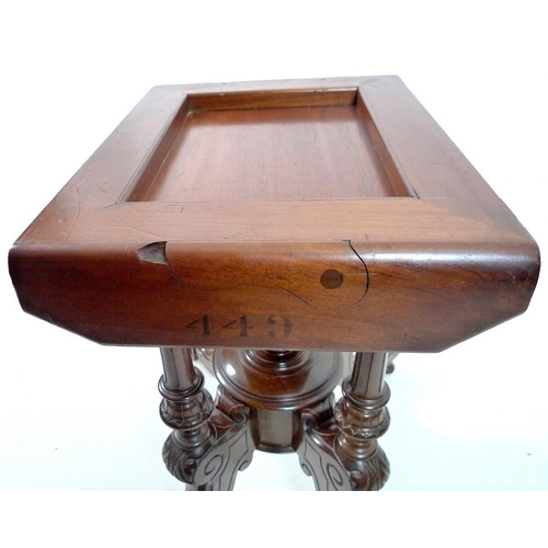 907 - A Victorian burr walnut loo table, with oval tilt top burr walnut surface, deeply moulded edge, rais... 