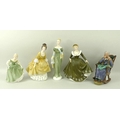 A collection of five Royal Doulton figurines, comprising 'A Stitch in Time', HN2352, 15cm, 'Coralie'... 