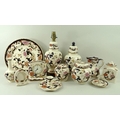 A collection of Mason's ironstone in the Mandalay pattern, comprising an octagonal lamp, 31cm, and g... 