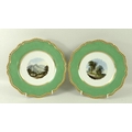 A pair of early 19th century Worcester Flight Barr & Barr cabinet plates, the handpainted roundels t... 