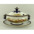 A Royal Worcester part dinner service hand painted with named game and field birds, one signed A Shu... 