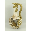 A jug attributed to Charles Baldwyn at Royal Worcester, painted with an owl, with swallows verso and... 