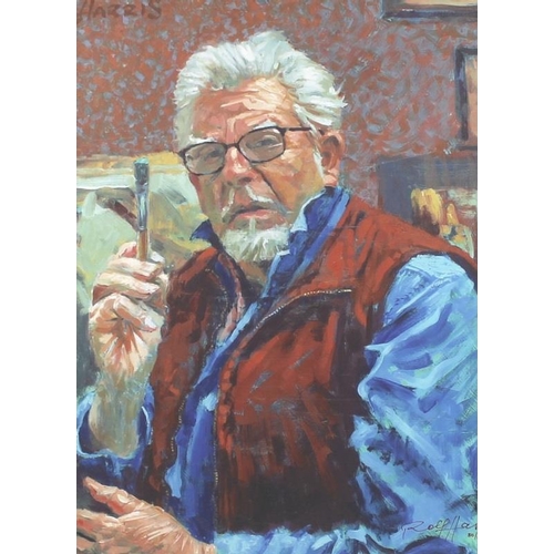 567 - After Rolf Harris (Australian, b. 1930): a limited edition giclee print on canvas, 'Self Portrait', ... 