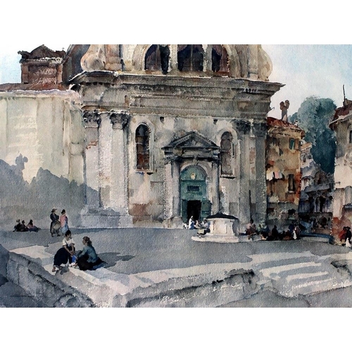 568 - Sir William Russell Flint RA (British,1880-1969): 'Campo San Trovaso', artist's proof, signed in pen... 