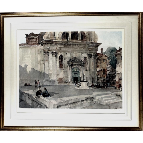 568 - Sir William Russell Flint RA (British,1880-1969): 'Campo San Trovaso', artist's proof, signed in pen... 