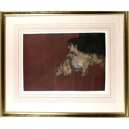 571 - Sir William Russell Flint RA (British, 1880-1969): 'Red Background', a limited edition of 750, dated... 