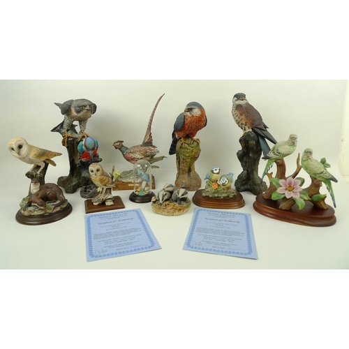 721 - A group of ornamental resin animal figures, including Christopher Holt & Co, Country Artists and Bor... 