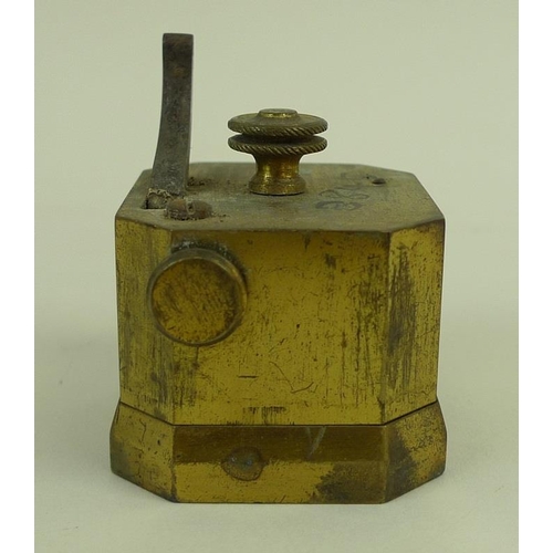 770 - An early to mid 19th century brass twelve blade medical scarificator or scarifier, for the letting o... 