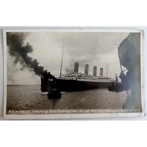 774 - An unused postcard, 'The S.S.Titanic leaving Southampton on Her Maiden Voyage, April 10th 1912'.