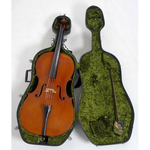 780 - CATALOGUE AMENDMENT: NOT CERTAIN WHERE CELLO ORIGINATED FROM. A cello, bears paper label to inside '... 