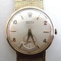 A Rolex Precision gentleman's wristwatch, late 1960's, with 9ct gold case and clasp, manual wind, th... 