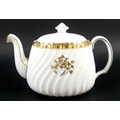 A Mintons porcelain part dinner service, in the Gold Rose pattern, number H4680, comprising fourteen... 