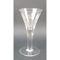 A Whitefriars commemorative wine glass, for the coronation of Elizabeth II, 2nd June 1953, engraved ... 
