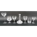 A collection of Brierley Crystal, comprising six brandy balloons, eight long stem wine glasses, six ... 