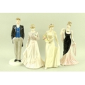 A collection of Coalport bone china figurines, comprising 'Prince William', 765/9500, CW603, 'Our En... 