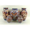 A group of late 19th / early 20th century Japanese Imari palette ceramics, comprising a pair of balu... 