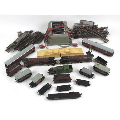 693 - A group of Hornby Dublo OO gauge locomotives, rolling stock, accessories and track, including two 'C... 