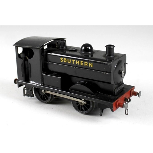 698A - A Leeds Model Co. Ltd. O gauge 0-4-0 tank loco, three rail electric, black 'Southern' livery with re... 