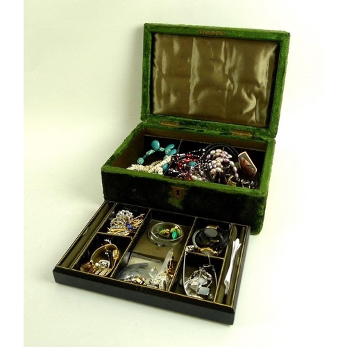 827 - A group of costume jewellery including Lorus watches, silver sixpences and a silver filigree ring, t... 