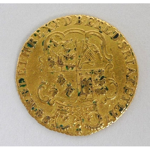 834 - A George III gold half guinea, dated 1784, 4.4g.