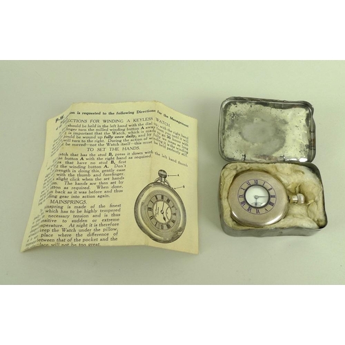 863 - A Benson silver half hunter pocket watch, JWB Ltd, London 1941, together with a Swiss Ladies sterlin... 