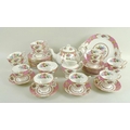 A Royal Albert bone china part tea set in the Lady Carlyle pattern, comprising a cake plate, teapot,... 