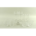 A collection of mostly cut glass lead crystal including two tumblers, the bases etched Thomas Webb, ... 