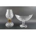 A Waterford Crystal pedestal boat bowl, 23 by 33cm, with certificate, number 292/555, and a Waterfor... 