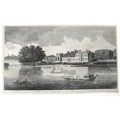 565 - John Boydell (British, 1719-1804): 'A View of Governor Pitt's House, Twickenham', dated 1753, engrav... 