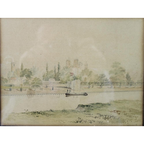 578 - H. Waterworth (British, 19th century): a set of three watercolours depicting various views of York, ... 